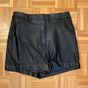 Leather black shorts express Size 10